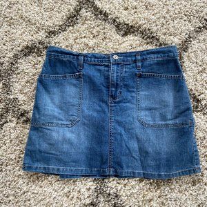 Summer Jean Skort with Pockets back and front sz 8
